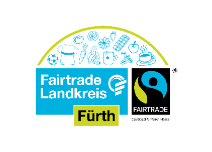 Logo Fairtrade Landkreis Fürth Logo Fairtrade Landkreis Fürth. Beim Klicken öffnet sich die Unterseite Nachhaltiger Landkreis.